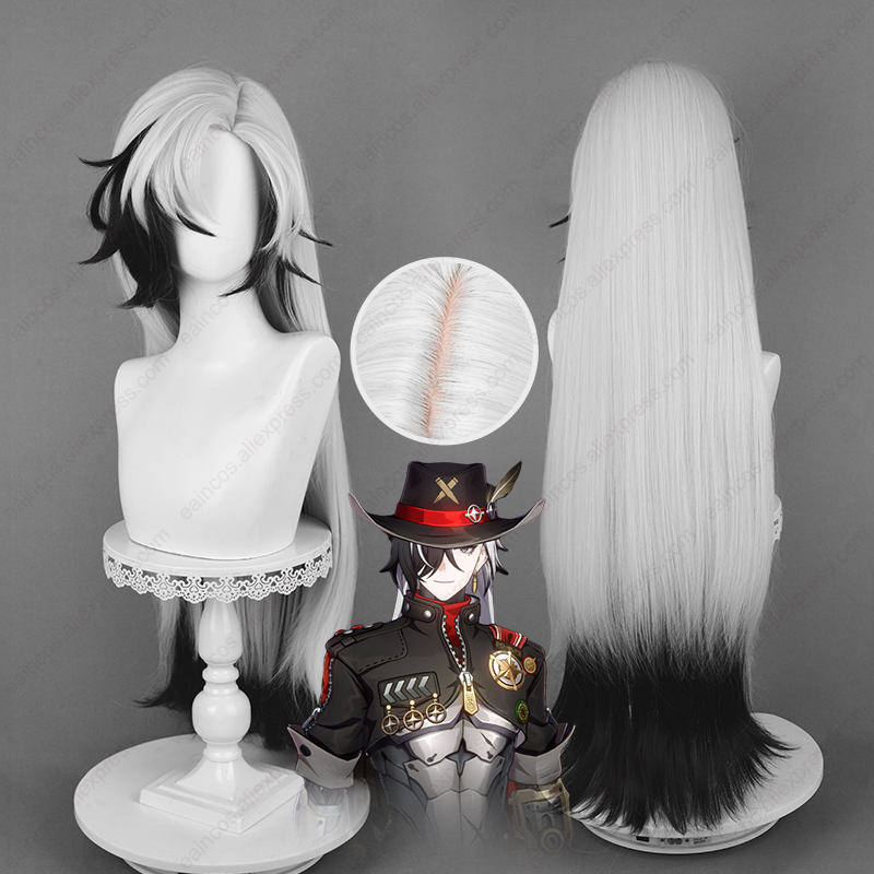 Anime Cosplay Long Black Hair - Парик для косплея HSR Boothill длиной