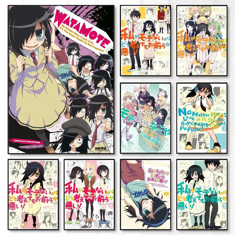 Anime Cosplay Wallpaper - Аниме W-Watamote Kuroki Tomoko постер наклейка