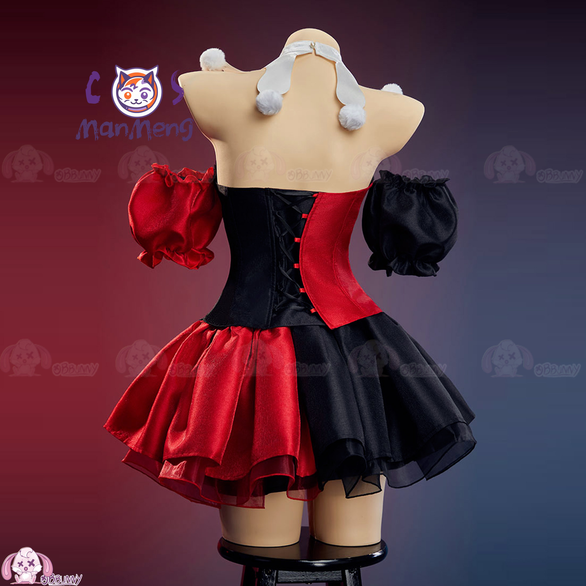 Anime Cosplay Red - Новая готическая юбка-клоун в стиле Лолита,