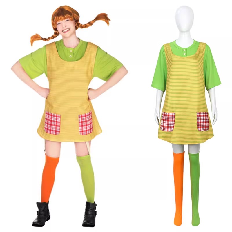 Anime Cosplay Boy - Костюм для косплея Piippi: зеленое платье
