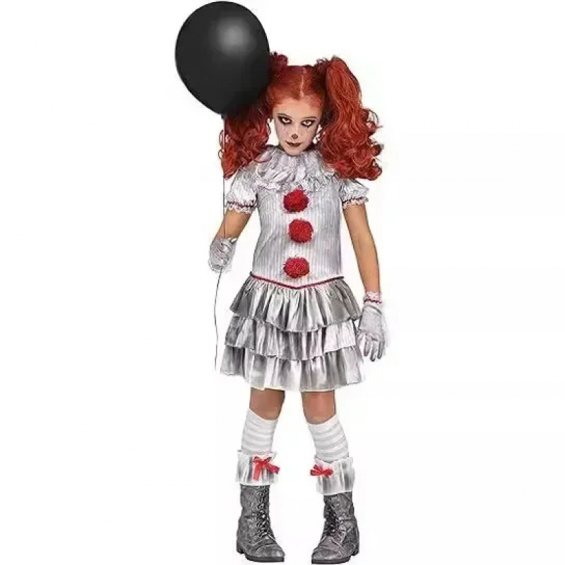 Anime Cosplay Little Girl - Костюм Пеннивайза для девочек ABC123Halloween: Страшный