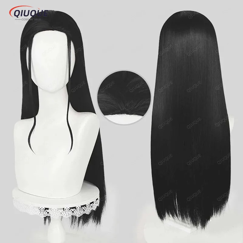 Anime Cosplay Long Black Hair - Нико Робин Косплей Черный Длинный Парик