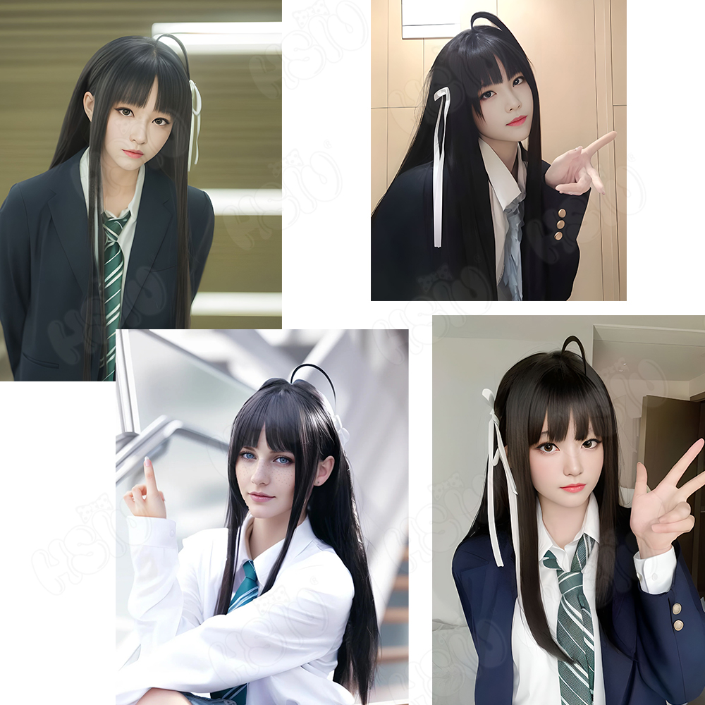 Парик для косплея Awa Subaru H – обзор и цена Anime Cosplay Long Black Hair