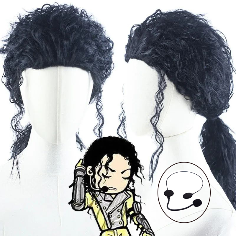 Черный парик для косплея Майкл – обзор и цена Anime Cosplay Long Black Hair