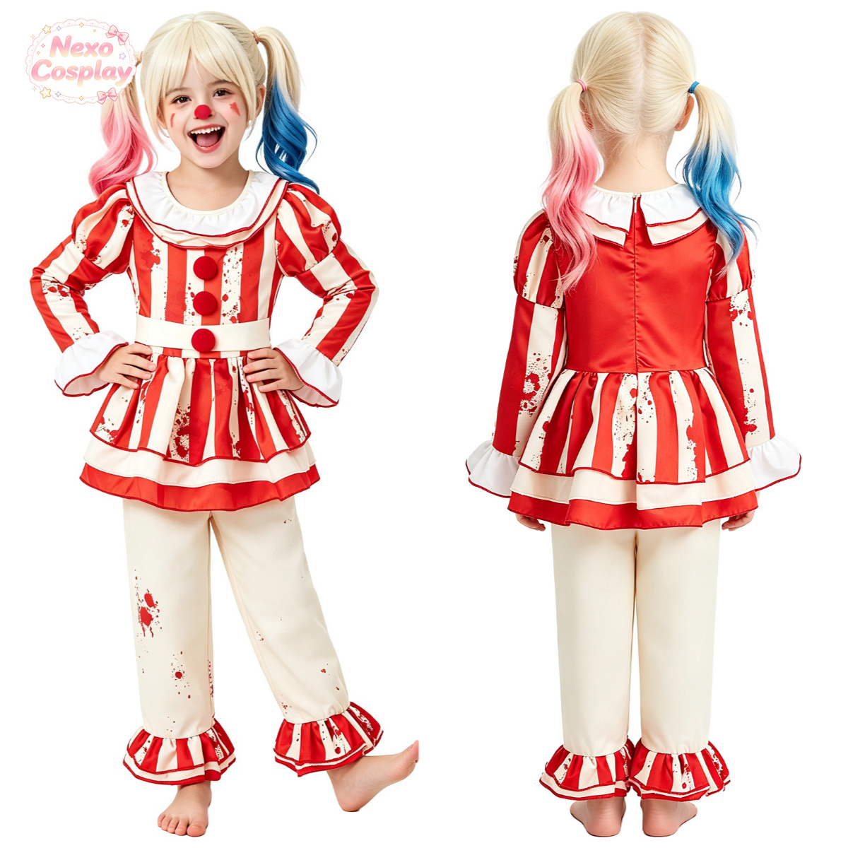 Детский красно-белый полосатый – обзор и цена Anime Cosplay Red