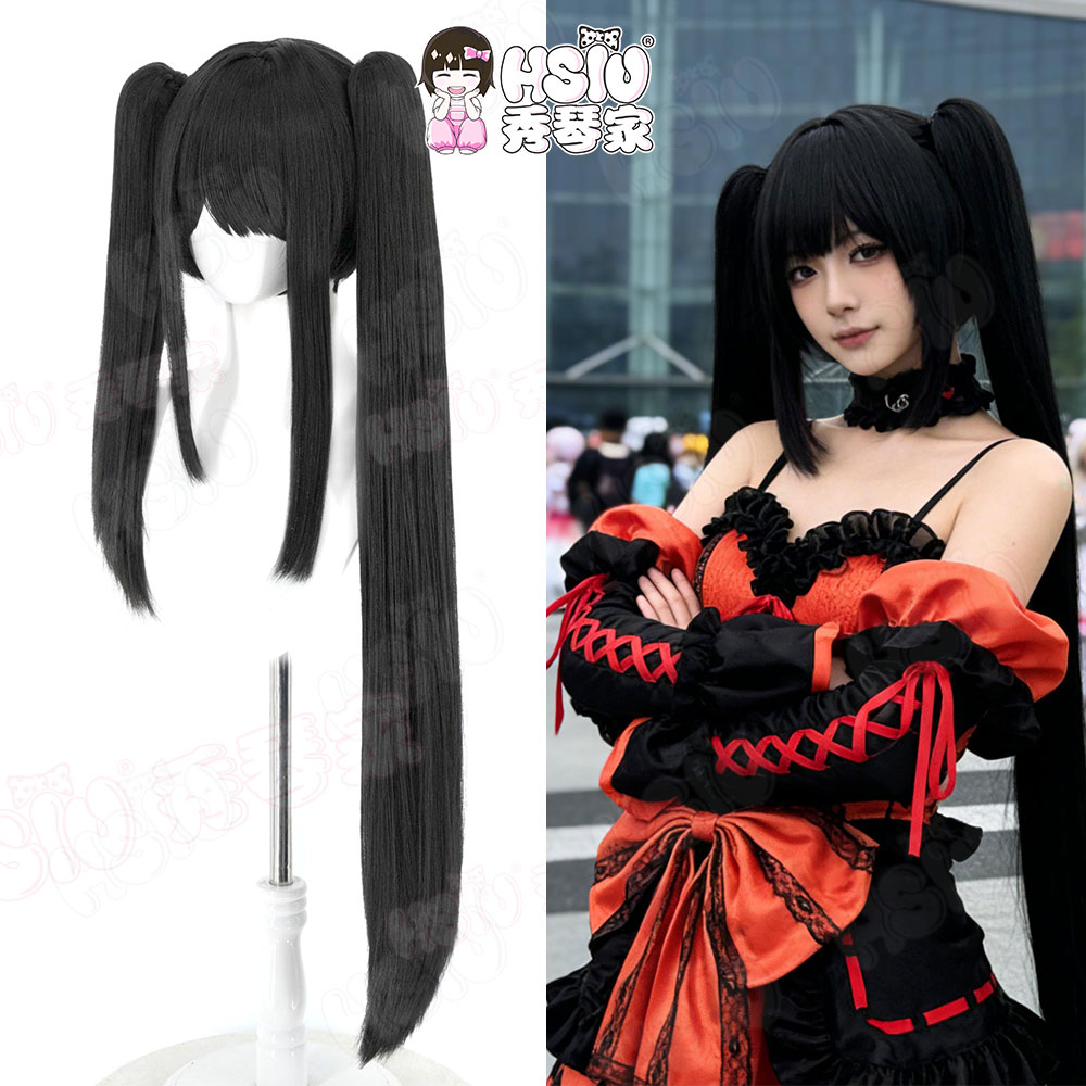 Парик для косплея Date A Live  – обзор и цена Anime Cosplay Long Black Hair
