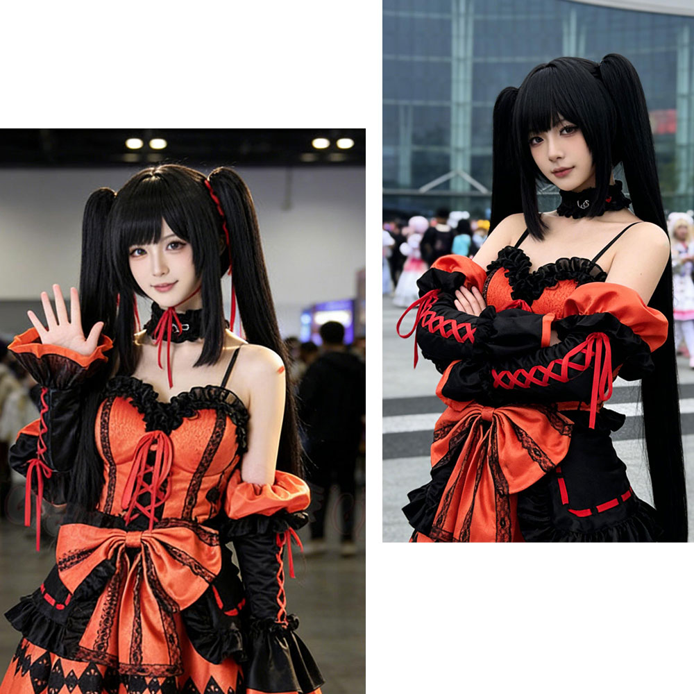 Парик для косплея Date A Live  – обзор и цена Anime Cosplay Long Black Hair